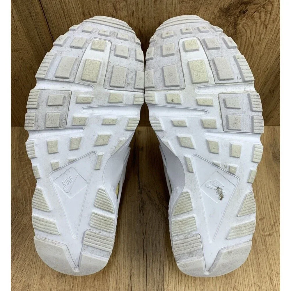 Nike Huarache Run Running Shoes Sneakers Boys Size 4.5Y White 654275-110